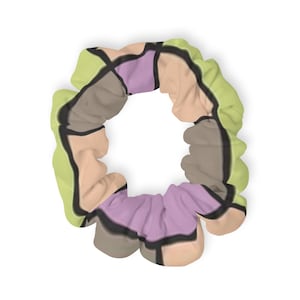 Bohemian Scrunchie, Eco-Friendly Hair Accessory, Fun Gift for Her, Casual Style, Perfect for Festivals, Everyday Wear