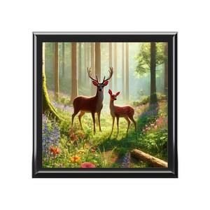 Boîte souvenir forêt fantaisiste, décoration nature, cadeau pour elle, rangement souvenir, organisateur de bijoux respectueux de l&#39;environnement, thème forêt