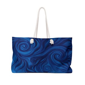 Ocean Waves Weekender Bag, Travel Tote, Beach Bag, Gym Bag, Stylish Weekend Getaway, Perfect for Vacations and Outings