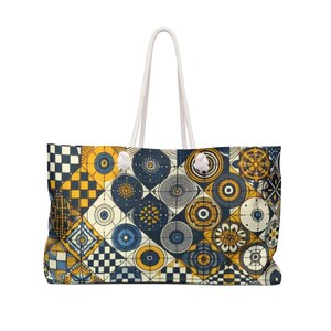 Bolso de fin de semana con estampados geométricos vibrantes, bolso de viaje, bolso de gimnasio, bolso de playa, elegante bolso de noche, perfecto para escapadas de fin de semana