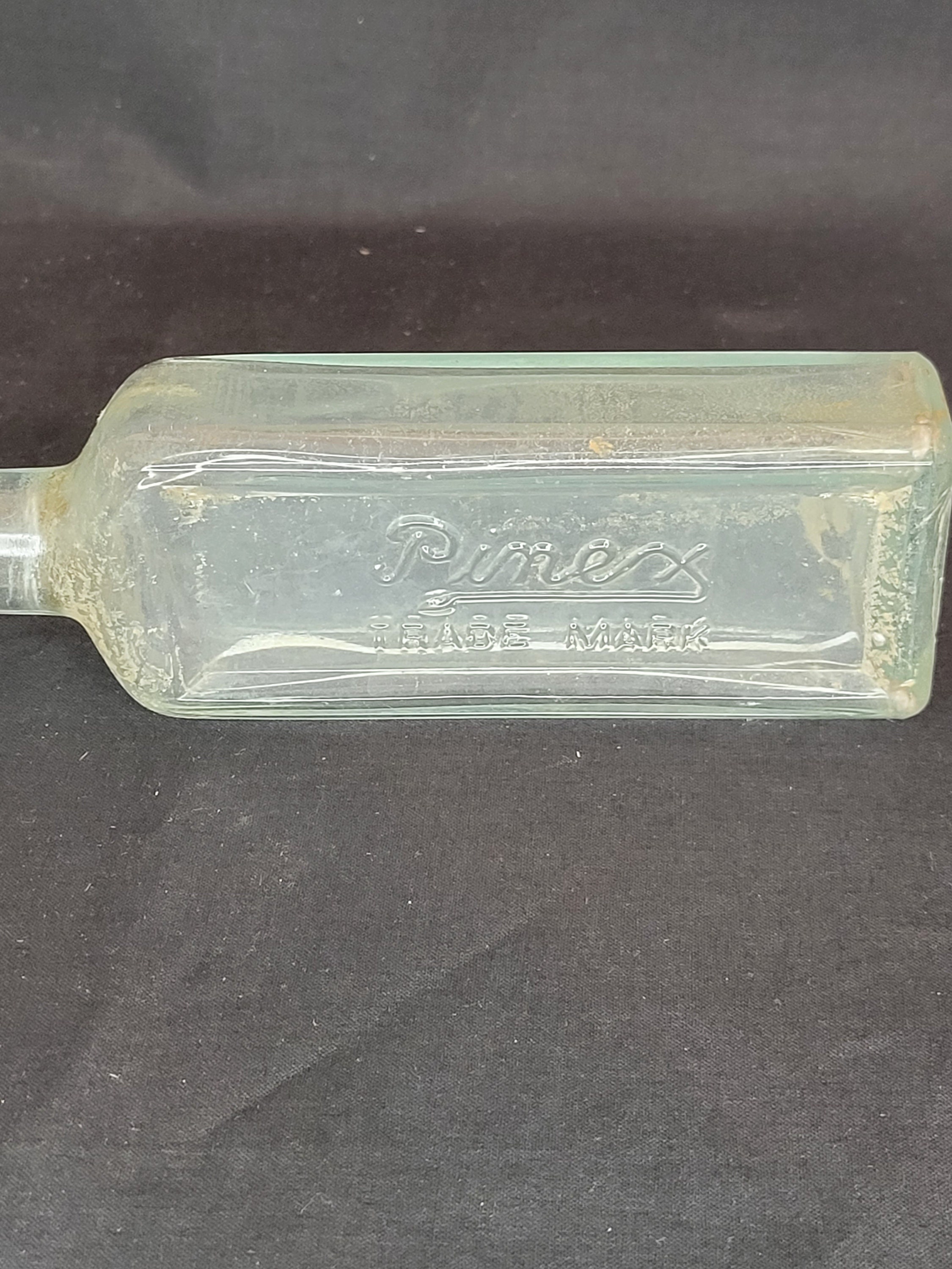 Three 3 Antique glass pharmacy bottles. Molded lettering. Etsy
