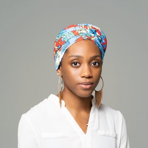 PRE-TIED HEADWRAP / Pre-Tied Turban/ Boho Chic/ Hippie Headwrap/ Headscarf/ Chemo Gift/ Chemo Cap/ African Print Turban/ Ankara Scarf