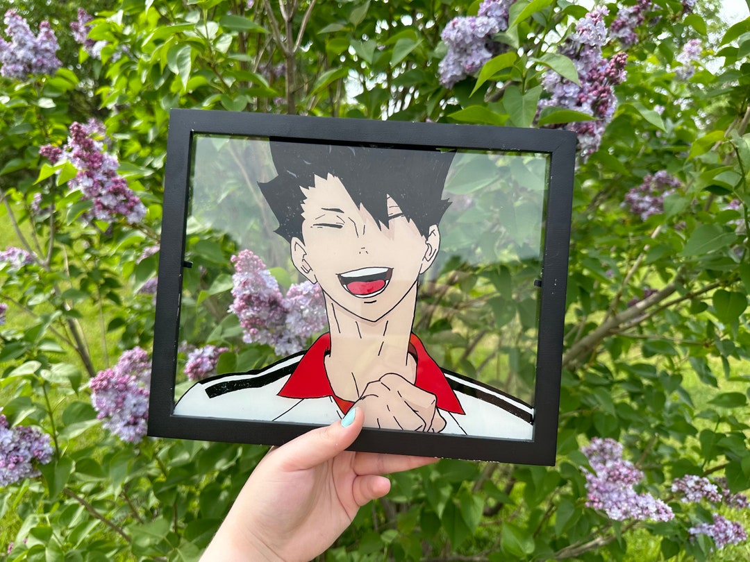 Kuroo Haikyuu 8x10 Glass Painting Etsy