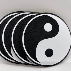 Handmade Yin-yang Felt Coasters | Yin Yang | Yin and Yang