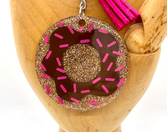 Glitter Donut Keychain | Donut