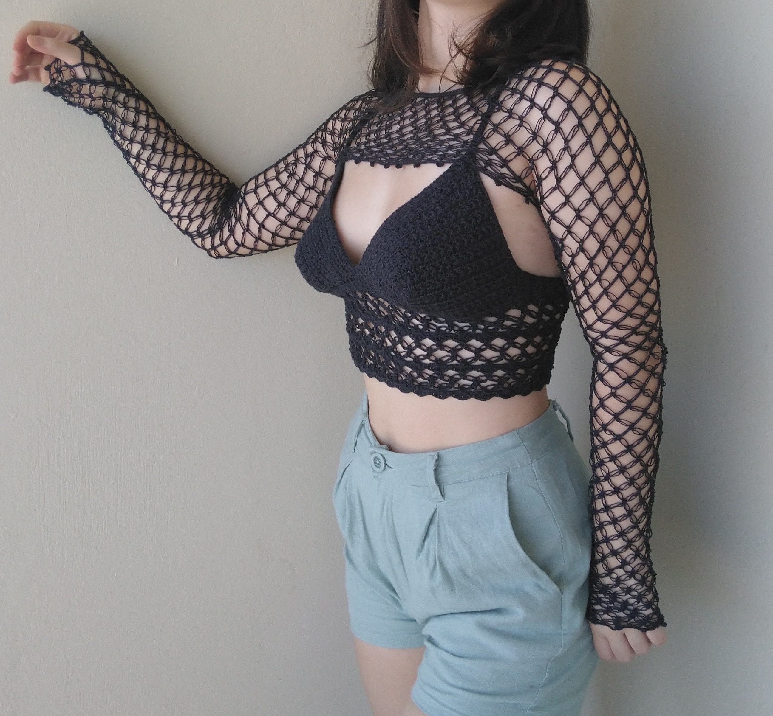 Fishnet Turtleneck - Etsy