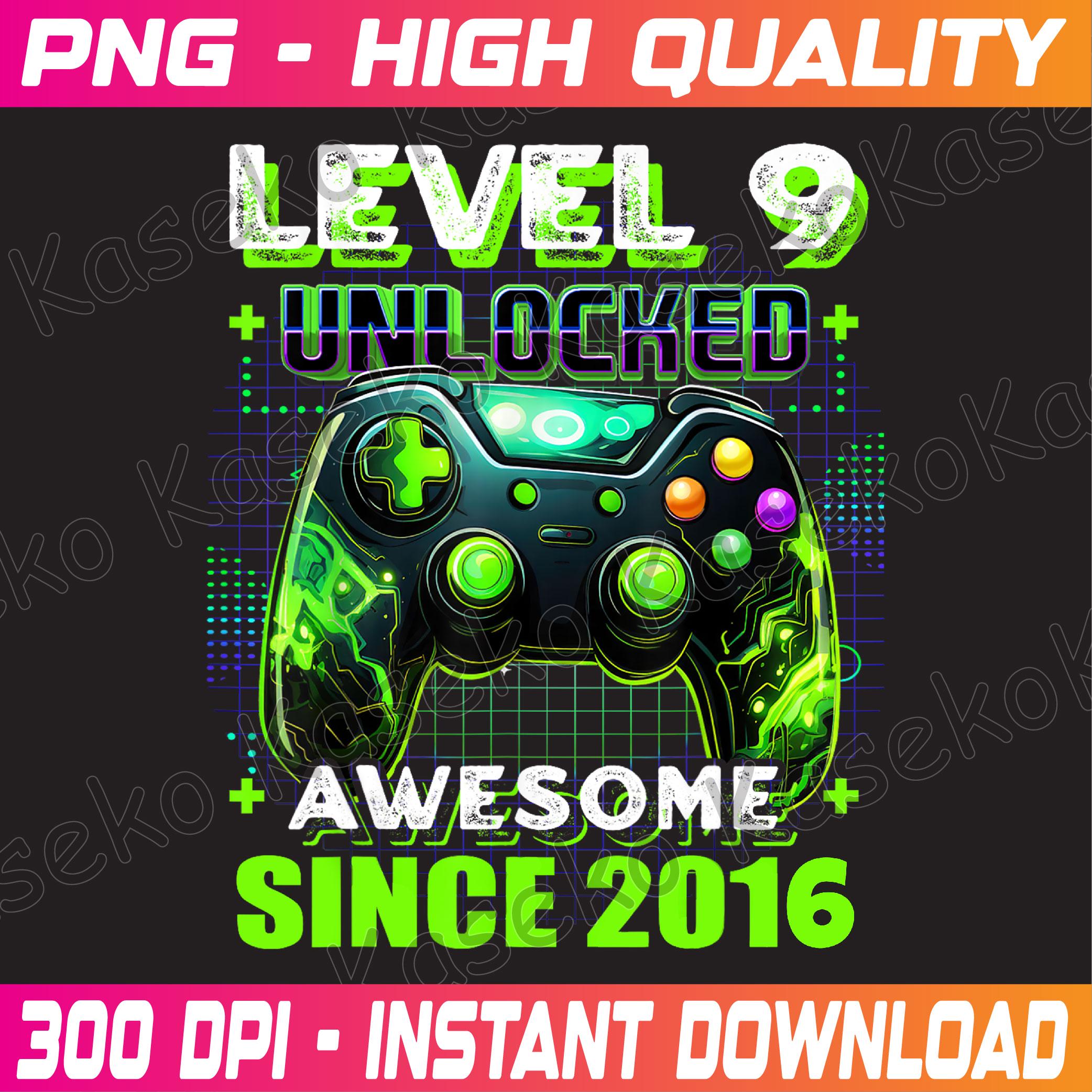 9th Birthday Gamer 9 Year Old Funny Bday Boy Nine Son Png, 9th Birthday Boy Gamer Png, 9 years Old Gamer Png, Gamer Png, Instant Download
