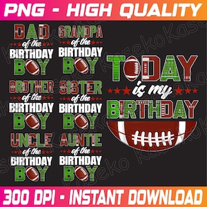 バンドル今日は私の誕生日の男の子Png、誕生日のサッカーの家族Png、サッカーの誕生日Png、誕生日おめでとう男の子Png、インスタントダウンロード