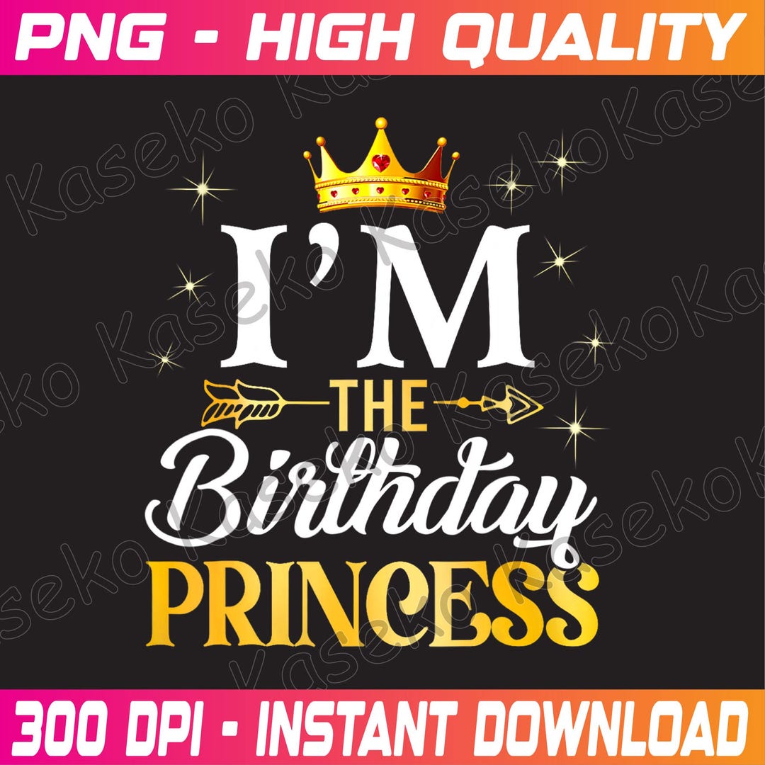 I'm the Birthday Princess Girl Party 1st Family Matching Png, Girl ...