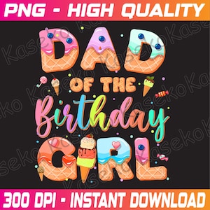 Papá del cumpleaños, helado, fiesta familiar a juego, PNG, fiesta de cumpleaños de helado, papá del cumpleaños, helado, PNG, descarga instantánea