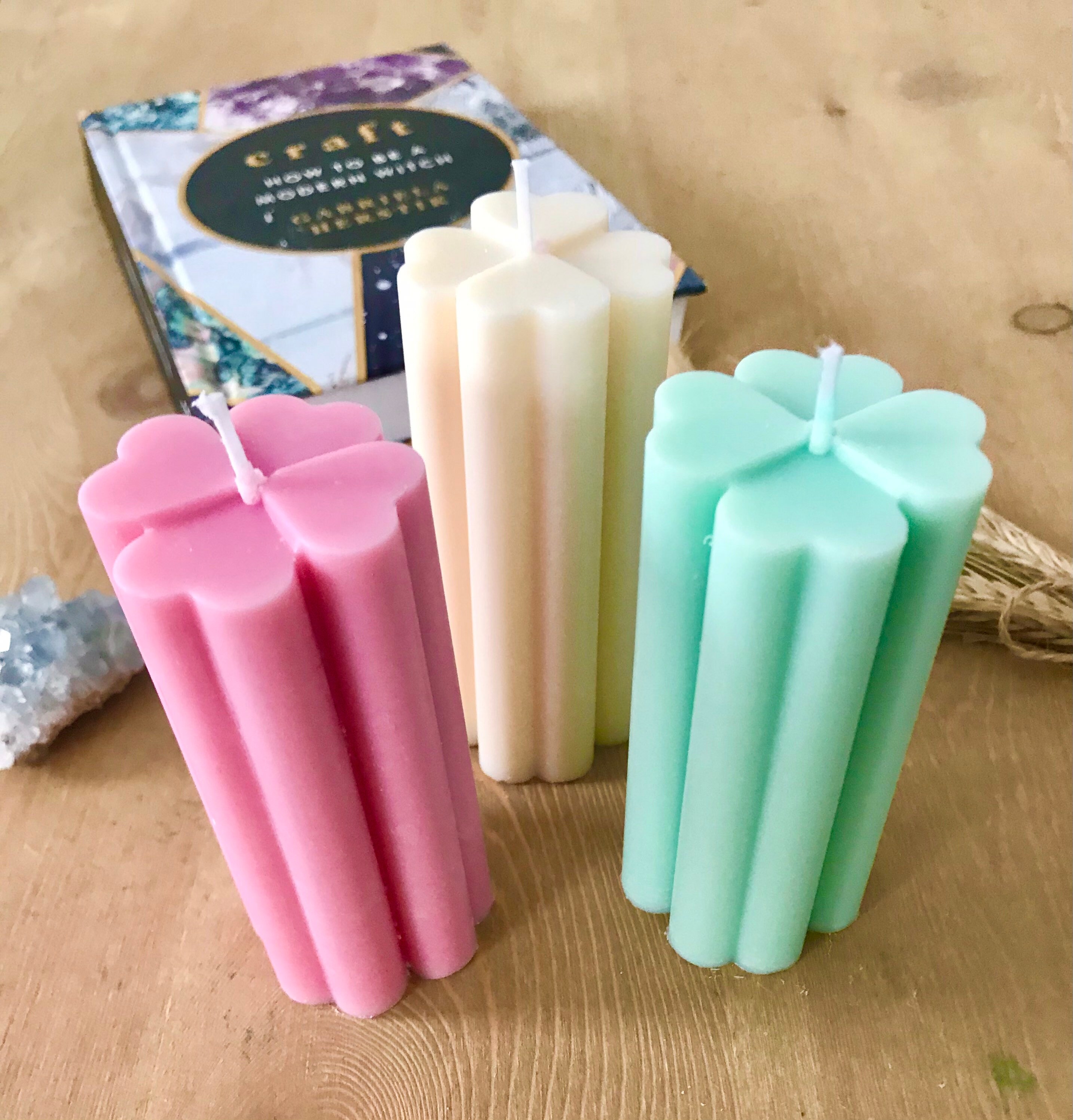 Handmade Pillar Candle Highly Scented 4 Leaf Clover Candle Etsy
