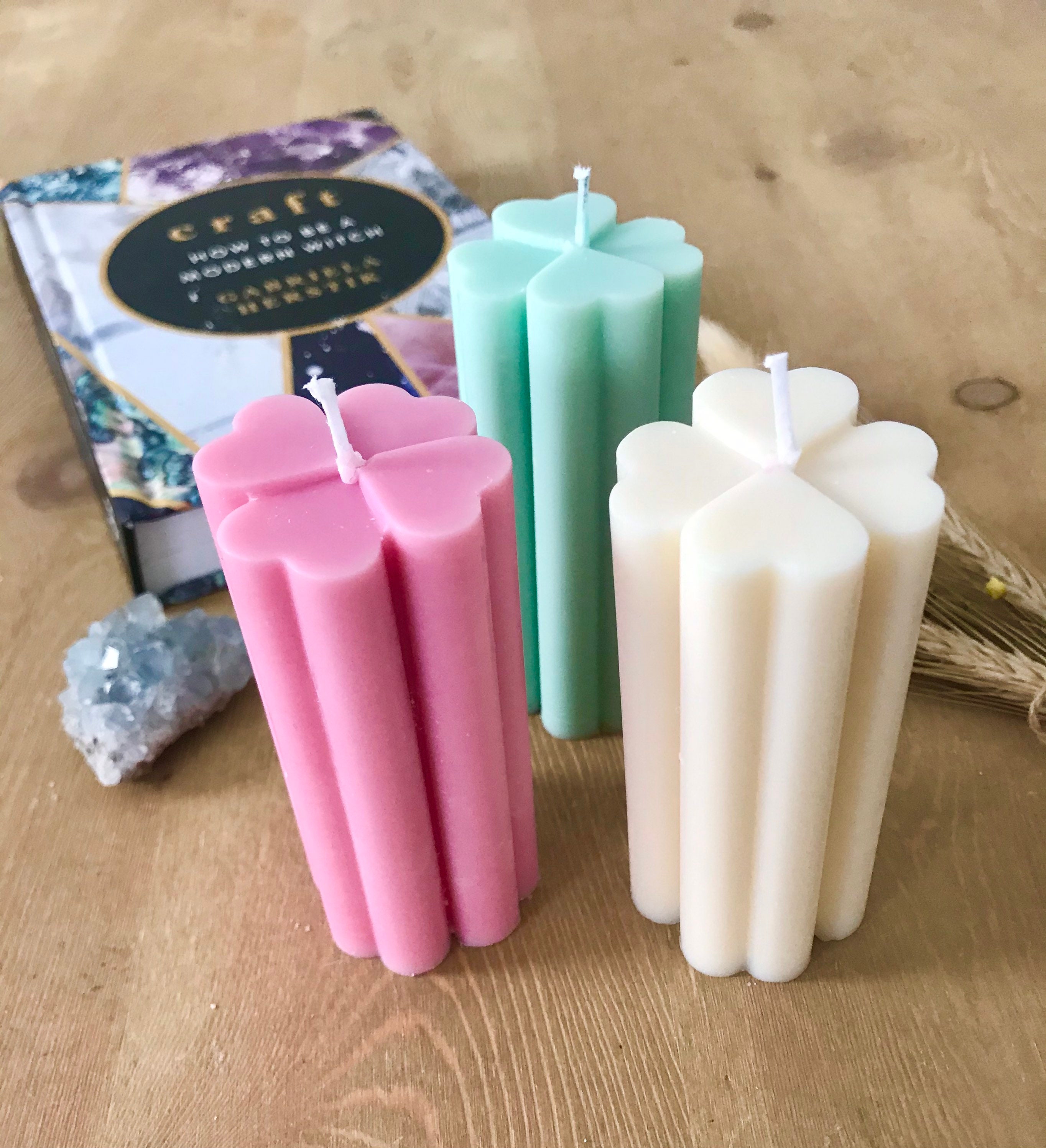 Handmade Pillar Candle Highly Scented 4 Leaf Clover Candle Etsy