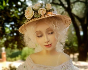 OOAK Vintage Lace Art Doll Interior Collectible Fantasy Fiorella