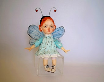 OOAK Doll Basya. Girl in a butterfly costume. From the "Children's Party" collection