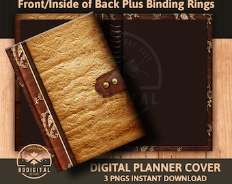 Digital Planner Cover, Goodnotes, Notebook, Goodnotes Cover, iPad app, Leather, Digital Book, Cover Download, PNG, iPad Planner