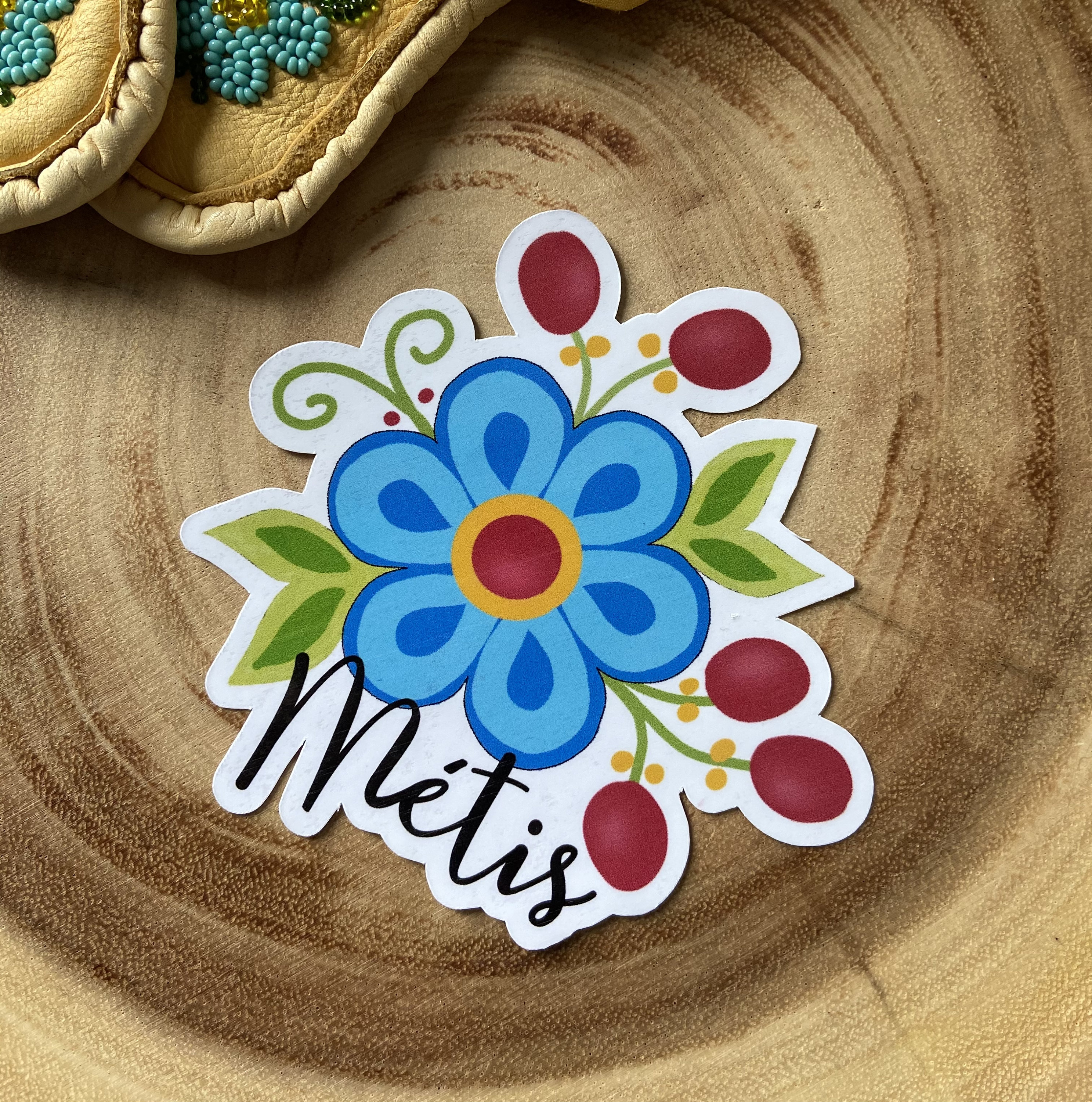 Metis Beaded Flowers Métis Beading Flower Sticker