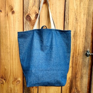 Market Tote in 12 oz. Denim or Canvas: Choose your fabrics!