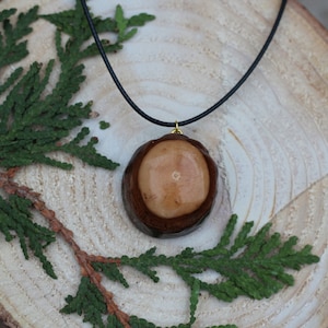 Wooden Pendant | Hand Made, Polished, and Finished with Resin - 006
