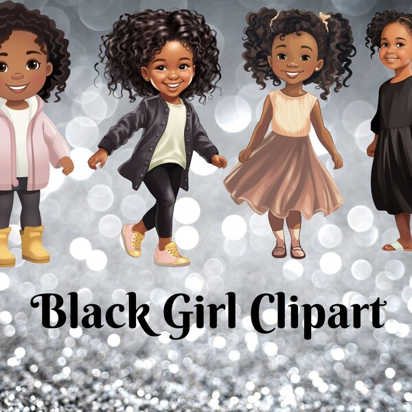 Black Girls Clip Art - Etsy
