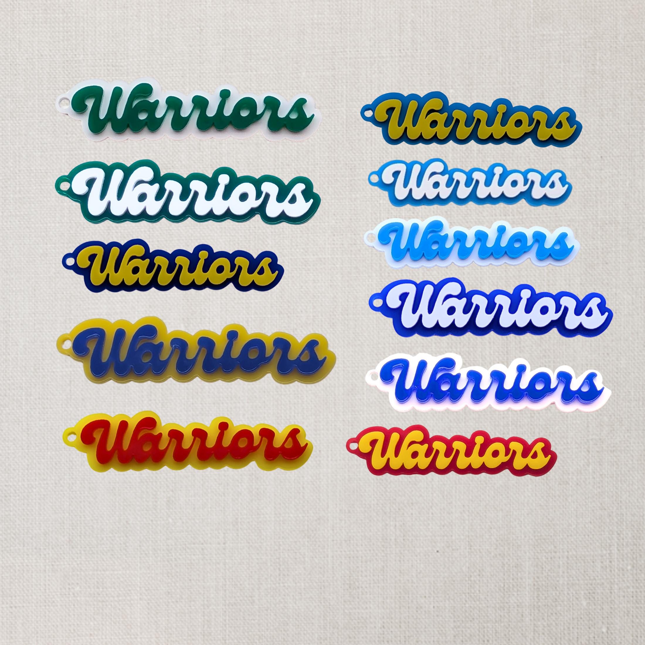 Layer Cursive Custom Double Layer Cursive Team Name Acrylic Earring Blanks, Stacked ...