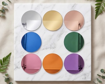 Mirror Acrylic Circle Blanks, 3mm Round DIY Jewelry, Ornaments, Craft Supplies, Craft Cutouts
