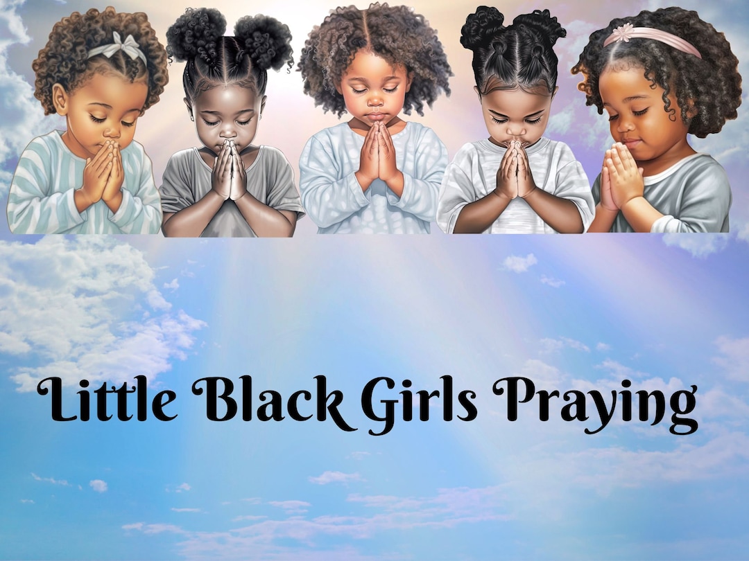 Little Black Girl Praying Clip Art Black Toddler Prayer Religious Pngs