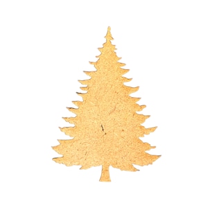 Unfinished 1/4&quot; Wood Christmas Fir Tree Ornament Blanks, Wholesale Shape Bulk MDF Crafts, DIY Holiday Decorations, Wooden Cutouts, Stencils