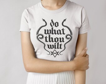 Haz lo que quieras - Camiseta unisex de manga corta, camiseta gráfica, Thelema, Aleister Crowley