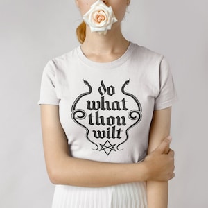 Do What Thou Wilt - Unisex Kurzarm T-Shirt, Grafik Tshirt, Thelema, Aleister Crowley