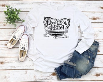 The OVERLOOK HOTEL Shirt - Unisex Long Sleeve, The Shining, Sidewinder Colorado, 1980 Horror Film Unisex