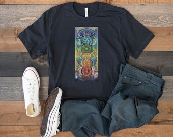 Psychedelic Geometric Shirt - Unisex  Short Sleeve Tee, Occult, Eastern Philosophy, Graphic Tshirt