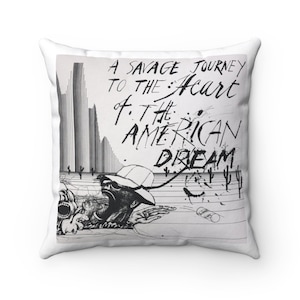 Fear And Loathing In Las Vegas - Spun Polyester Quadrat Kissen Hunter S Thompson
