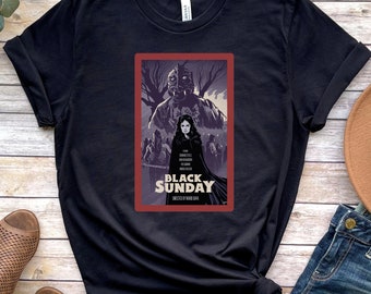 BLACK SUNDAY - Unisex Short Sleeve Tee, Graphic Tshirt, Mario Bava, Barbara Steele, 1960 Classic Horror Film