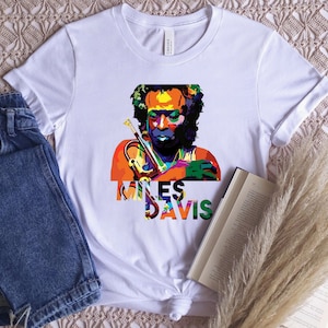 Miles Davis Shirt - Unisex T-shirt met korte mouwen, Jazz Icon, Cadeau voor jazzmuziekliefhebber