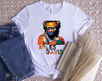 Camisa Miles Davis - Camiseta de manga corta unisex, ícono de jazz, regalo para amantes de la música jazz