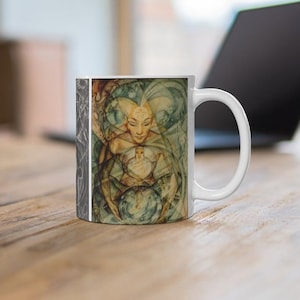 Rosaleen Norton Kaffeetasse 11 Unzen- Hexe von King&#39;s Cross, Okkultistin, Boho Künstlerin