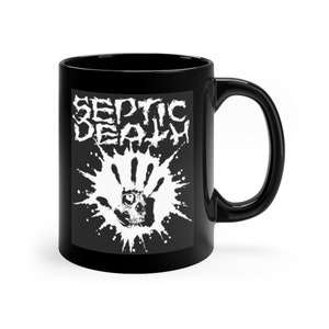 Septic Death - 340 ml keramisk svart kaffemugg, Punk, Pushhead