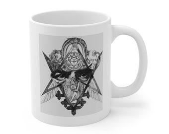 Aleister Crowley Coffee/Tea Mug 11oz- Occult, Golden Dawn, OTO, Magick, 777 Active Photos