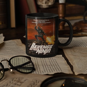 Revenge of The Ninja - Black Ceramic Coffee Mug, Sho Kosugi, Cult 80's Martial Art Film