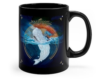 MASTODON - Black Ceramic Coffee Mug 11oz, Leviathan