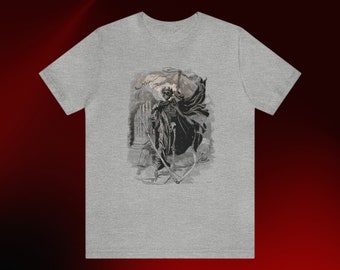 Soldier of Death - Unisex Short Sleeve Tee, Tarot, Gothic Design, Skeleton, Soft High Quality Bella Canvas Tee's