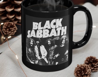 Black Sabbath - Ceramic 11oz Black Mug, Heavy Metal, Iconic British Metal Band