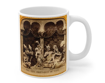 Les Diableries - Coffee Mug 11oz, Les Odalisques de Satan , El Diablo, Devil & Skeletons