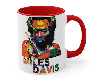 Miles Davis - Taza de café con acento de 325 ml, icono del jazz
