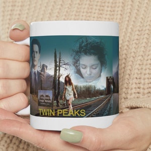 Twin Peaks - White Ceramic Mug 11oz, Laura Palmer, Dale Cooper