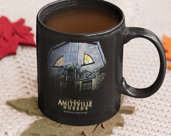 The Amityville Horror - Ceramic Black Mug 11oz, 1980's Horror Film, True Story