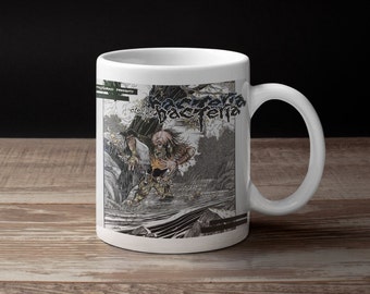 Cleanse The Bacteria - Ceramic White Coffee Mug 11oz, Pushead