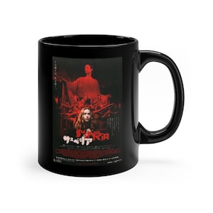 SUSPIRIA - Black Ceramic Coffee Mug 11oz, 2018 Horror Film Remake, Witchcraft, Rare Asia Marketing Poster Art
