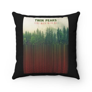 Twin Peaks Fire Walk With Me-Spun Polyester Square Pillow, David Lynch, Laura Palmer, Dale Cooper