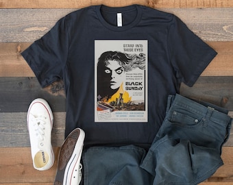 BLACK SUNDAY - Unisex Short Sleeve Tee, Graphic Tshirt, Barbara Steele, Mario Bava, 1960 Horror Film Classic